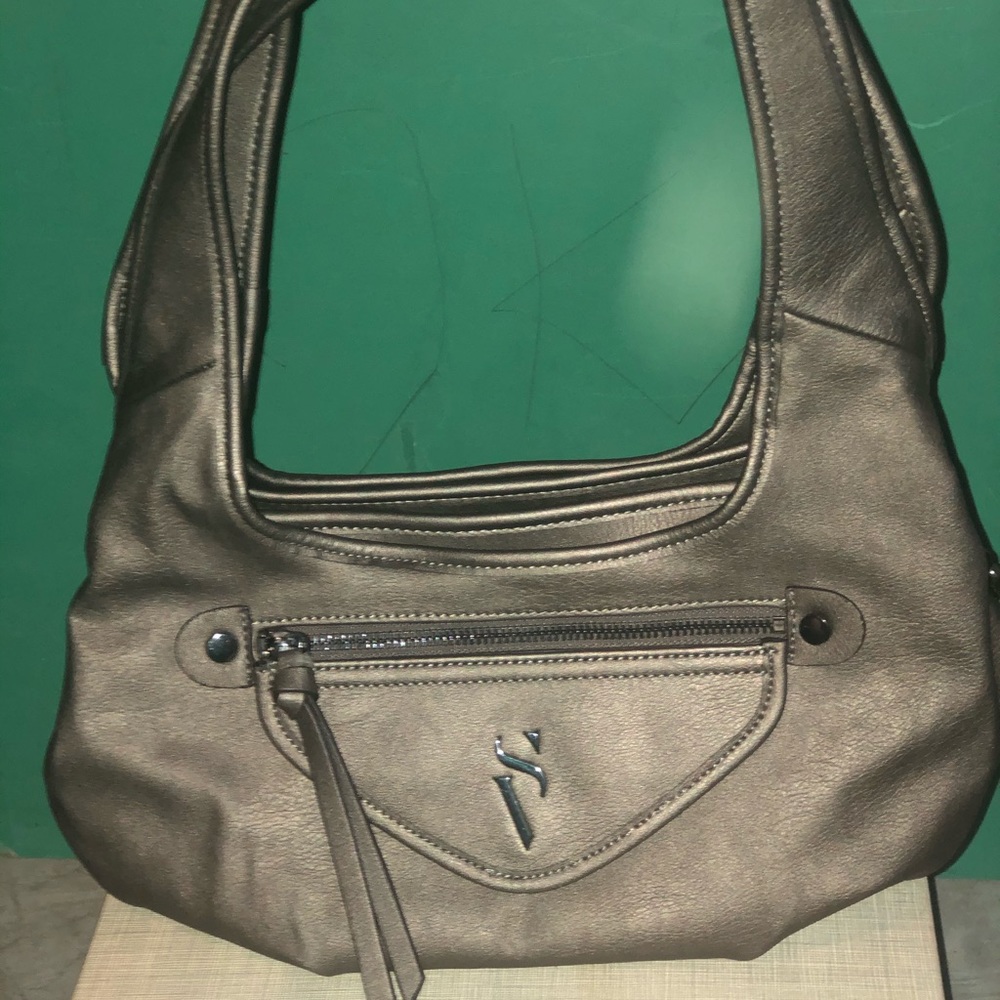 Pewter SV Vera Wang two strap handbag/satchel